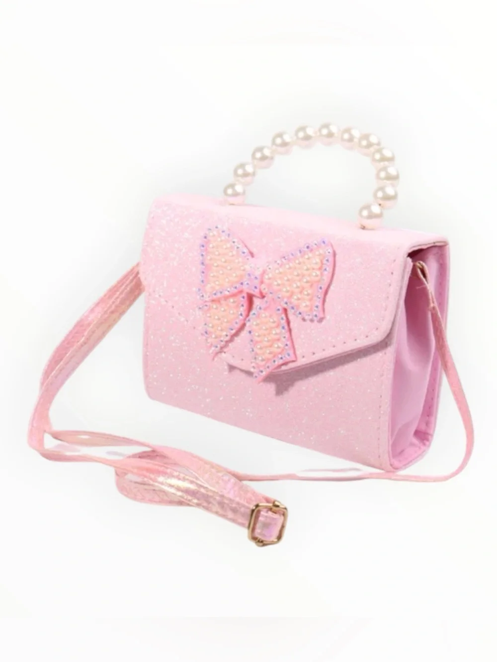 New Pearl-Handle Pink Bow Crossbody Handbag Bag Girlhood Core Coquette Girl